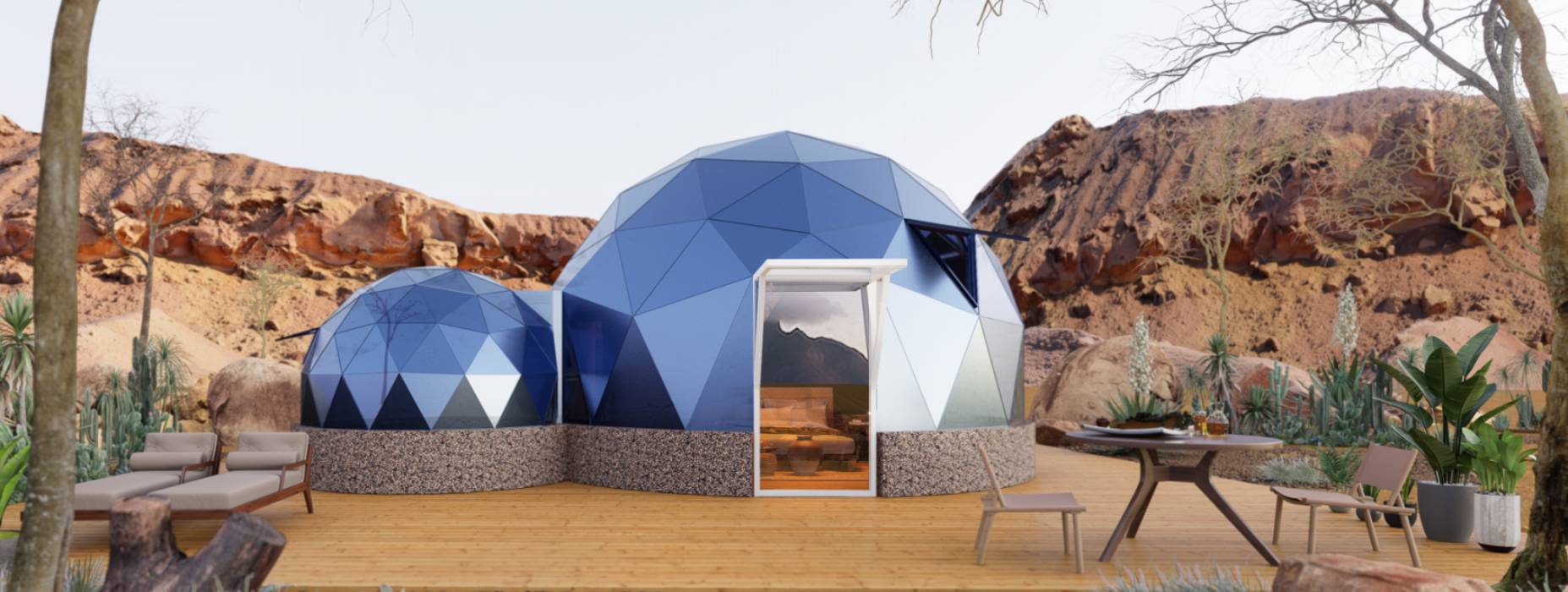 阜平县球形智能光伏玻璃星空房